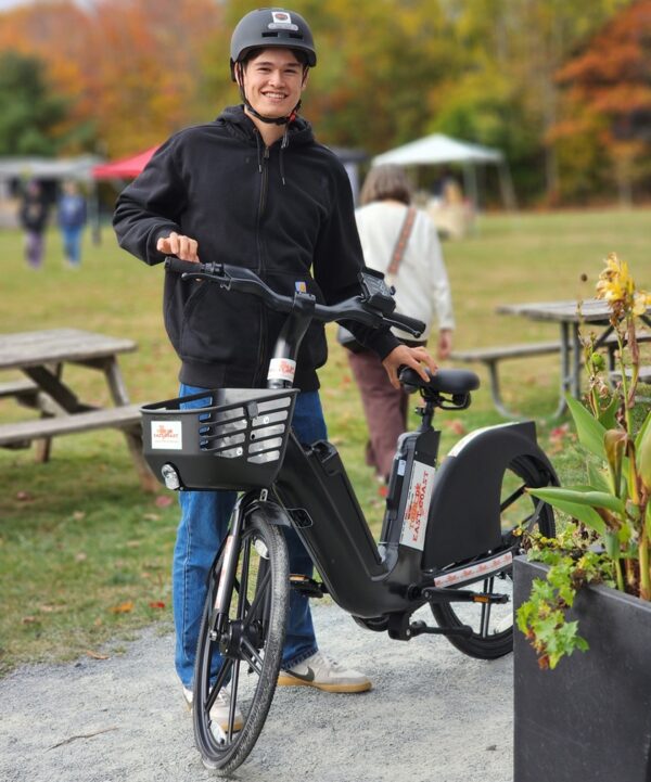 Man with tourdec bike